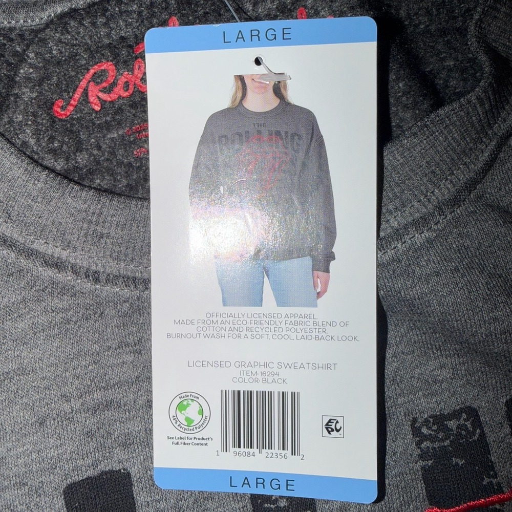 Rolling Stones Live And In Person Sacramento Memorial Aud Sweatshirt W Large - Picture 5 of 7
